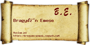 Bragyán Emese névjegykártya